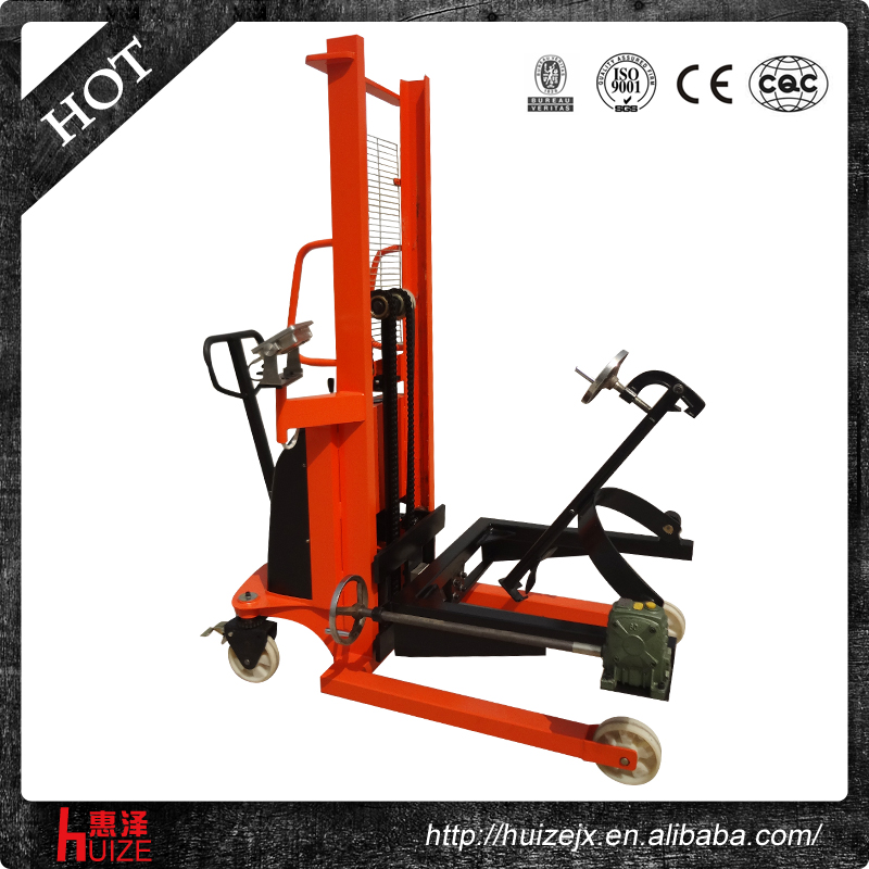 半電動(dòng)稱重油桶車（夾鐵桶，手搖翻轉(zhuǎn)倒料）